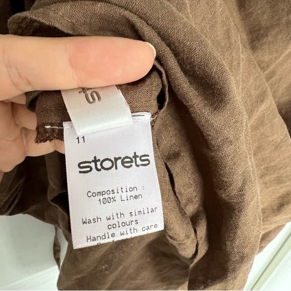 Storets puffed sleeve linen top size S/M - Picture 6 of 8